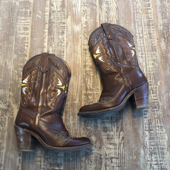 miss capezio boots Shoes - Miss Capezio Butterfly Cowboy Boots